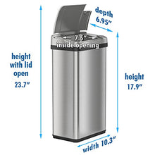 Load image into Gallery viewer, iTouchless 4 Gallon Sensor Trash Can with Odor Filter and Fragrance, Touchless Automatic Stainless Steel Waste Bin, Perfect for Office and Bathroom
