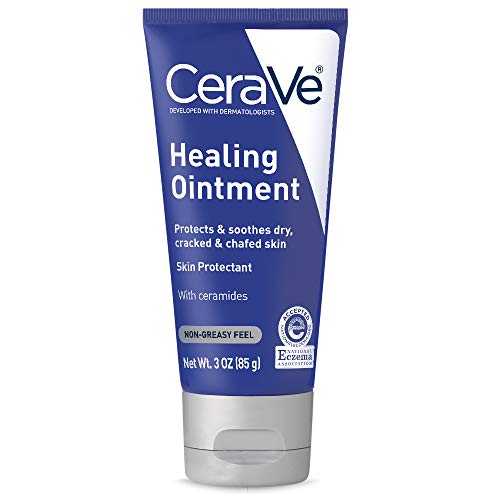 CeraVe Healing Ointment | Moisturizing Petrolatum Skin Protectant for Dry Skin with Hyaluronic Acid and Ceramides | Lanolin Free & Fragrance Free | 3 Ounce