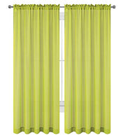 2 Piece Beautiful Sheer Window Green Elegance Curtains/drape/panels/treatment 60