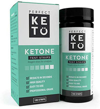 Load image into Gallery viewer, Perfect Keto Test Strips - Best for Testing Ketones in Urine on Low Carb Ketogenic Diet, Ketosis Home Urinalysis Tester Kit, 100 CT
