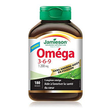 Load image into Gallery viewer, Jamieson No Fishy Aftertaste Omega-3-6-9 SoftGels 180 Count
