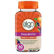 Load image into Gallery viewer, Align DualBiotic, Prebiotic + Probiotic for Women and Men, Help Nourish and Add Good Bacteria for Digestive Support, Natural Fruit Flavors, 60 Gummies
