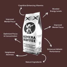 Load image into Gallery viewer, Kimera Koffee Original Blend - Organic Ground Coffee Infused with Essential Brain Vitamins (12oz), Rich, Organic Coffee Beans with Cognitive Enhancers to Boost Energy Levels, Brain Function, Memory, F
