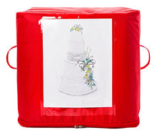 Load image into Gallery viewer, Innovative Sugarworks Small Cake Porter with Insulated Cover and Cake Carrier, 14&quot; x 14&quot; x 16&quot;, White
