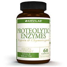 Load image into Gallery viewer, Amvilab Proteolytic Enzymes: Trypsin and Chymotrypsin, Anti-Inflammatory Supplement, Supports Tissue Health, Edema and Inflammation caused by Acute Tissue Injury, Aids in Fast Recovery-60 Capsules
