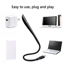 Load image into Gallery viewer, LEDNut Mordern USB Reading Lamp Dimmable USB Light for Computer/Keyboard/Notebook/Laptop/PC with Flexible Gooseneck and 3 brightness (Black)

