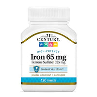 21st Century, Iron 65 mg 120 Tablets