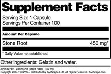 Load image into Gallery viewer, Collinsonia (Stone Root) - 450 mg (100 Capsules, ZIN: 510769) - 3 Pack
