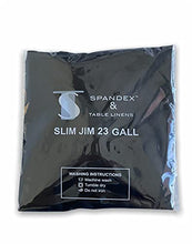 Load image into Gallery viewer, Spandex &amp; Table Linens Slim Jim Stretch Spandex Trash Can Cover, 23 Gallons Black
