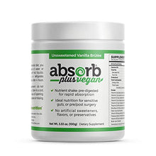 Load image into Gallery viewer, Absorb Plus Vegan Isolate Protein - Diet Supplement Improved Gut Health, Nutritional Support, Natural Ingredients, Non-GMO, Gluten-Free, Organic Sprouted Rice Protein, Unsweetened Vanilla Brle, 100g
