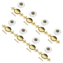 Load image into Gallery viewer, MARSTREE 2 in 1 Vintage Ceramic Drawer Cabinet Knobs and Pulls for DIY Home Furniture Cabinet Dresser Cupboard Bin Door Handles, Pack of 8 (White-Bronze)
