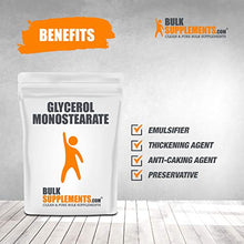 Load image into Gallery viewer, BulkSupplements.com Glycerol Monostearate Powder - Pump Pre Workout - Vegetable Glycerine Food Grade - Supplements for Men Bodybuilding (250 Grams - 8.8 oz)
