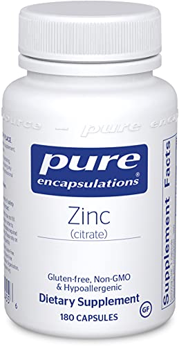 Pure Encapsulations Zinc (Citrate) | Supplement to Support Immune System, Reproductive Health, and Tissue Development and Repair* | 180 Capsules