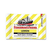 Load image into Gallery viewer, Fisherman&#39;s Friend Sugar Free Mouth Freshener - Lemon - Refreshing and Fruity Lozenges 25g
