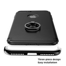 Load image into Gallery viewer, iPhone 7 Plus Case, Vinve [Vibrance Series] 3 in 1 Slim Hard Protective Slider Case Ring Phone Stand Cover for Apple iPhone 7 Plus (Charm Black)
