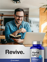 Load image into Gallery viewer, Alpha GPC 600mg | 120 Capsules | Vegetarian, Non-GMO &amp; Gluten Free Choline Supplement | Supports Healthy Memory, Focus and Clarity | by Horbaach
