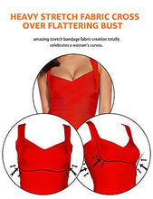 Load image into Gallery viewer, meilun Women&#39;s Rayon Strap Vest Elastic Bandage Bodycon Tops Medium Red
