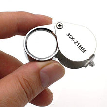 Load image into Gallery viewer, KINGMAS Pocket Jewelry Loupe 30x 21mm Jewelers Eye Magnifying Glass Magnifier
