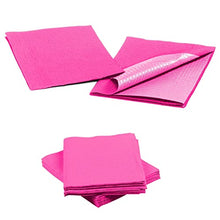 Load image into Gallery viewer, 50 Fuchsia Hot Pink Disposable Dental Bibs 13&quot; x 18&quot; Tattoo Piercing Waterproof Patient
