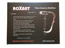 Load image into Gallery viewer, Roxant Pro Video Camera Stabilizer with Phone Clamp - Cameras up to 2.1lbs - Compatible with GoPro, Canon, Nikon &amp; Smart Phones (Red)

