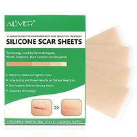 Silicone Scar Sheets,Advanced Scar Removal Sheets,Professional Reusable Scar silicone Scar Strips for C-Section, Surgery, Burn, Keloid, Injuries Acne and Stretch Marks,Old & New Scars,3