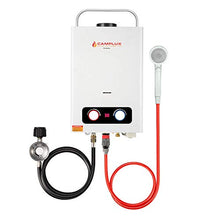 Load image into Gallery viewer, CAMPLUX ENJOY OUTDOOR LIFE BD158 1.58GPM Outdoor Propane Tankless Gas Water Heater
