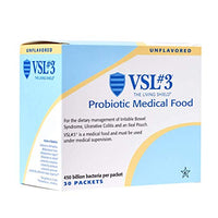 VSL#3, Powder Probiotic Medical Food for Dietary Management of Ulcerative Colitis (UC), High-Dose and High-Potency Refrigerated Probiotic Powder with 450 Billion CFUs, 1 Box
