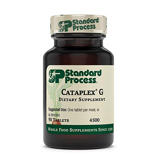 Standard Process Cataplex G - Whole Food Nervous System Supplements, Metabolism, Brain Supplement and Liver Support with Calcium Lactate, Riboflavin, Wheat Germ, Choline and More - 90 Tablets