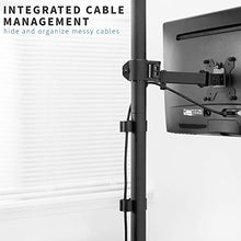 Load image into Gallery viewer, VIVO Single 13 to 27 inch LCD Monitor Desk Mount Stand, Fully Adjustable, Tilt, Articulating, Holds 1 Screen with VESA up to 100x100mm, Extra Tall 39 Pole, Black, STAND-V011
