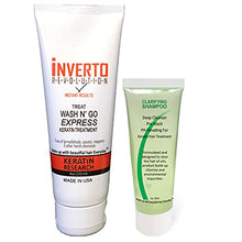 Load image into Gallery viewer, Complex Brazilian Keratin Hair Blowout Treatment Formaldehyde Free with Inverto 120ml with Clarifying Shampoo Straighten Repair and Smooth Hair by Keratin Research Keratina Brasilera
