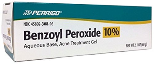Perrigo 10% Benzoyl Peroxide Acne Treatment Gel 2.1 oz (Pack of 4)