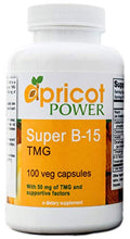 Load image into Gallery viewer, Apricot Power Super B-15 Non Toxic Pangamic Acid - Health Oxygen Levels &amp; Energy - 100 Veg Caps

