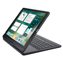 Load image into Gallery viewer, LENRICH iPad pro 12.9 case with keyboard 2017 2015,360 Rotatable Wireless Keyboard Smart Folio 180 Swivel Stand Hard Shell Cover Auto Sleep/Wake up Black
