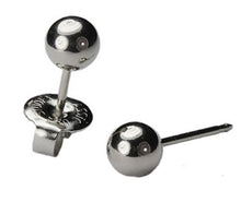 Load image into Gallery viewer, Silver Maxi 5mm Round Ball Studs Ear Piercing Earrings Studex System 75 Hypoallergenic Universal 7522-0300-23
