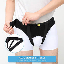 Load image into Gallery viewer, Tenbon Hernia Belt Truss for Single/Double Inguinal or Sports Hernia, Hernia Support Brace for Men for Women Pain Relief Recovery Strap with 2 Removable Compression Pads Comfortable Material
