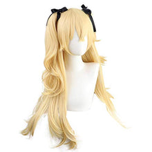 Load image into Gallery viewer, Genshin Impact Cosplay Wigs Fischl Blonde Long Straight Ponytails Synthetic Hair Halloween Carnival Party with Cap
