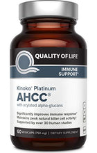 Load image into Gallery viewer, Premium Kinoko Platinum AHCC Supplement  750mg of AHCC per Capsule  Supports Immune Health, Liver Function, Maintains Natural Killer Cell Activity  60 Veggie Capsules
