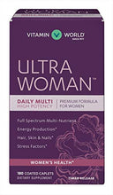 Load image into Gallery viewer, Vitamin World Ultra Woman Daily Multivitamins 180 Caplets, High Potency, Full Spectrum Multi-Nutrient, Hair Skin Nails, Timed Release, Gluten Free, Coated
