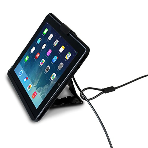 Anti-Theft Case  CTA Impact Resistant Case with Built-in Stand with Steel Core Security Cable Lock for iPad (Gen. 1-6), iPad Air (1 & 2), and iPad Pro 9.7 (PAD-ATC) - Black