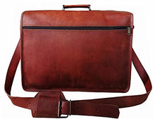 Load image into Gallery viewer, 18 Inch Vintage Handmade Leather Travel Messenger Office Crossbody Bag Laptop Briefcase Computer College Satchel Bag For Men And Women
