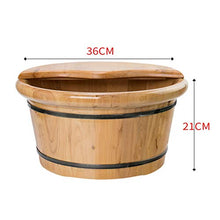 Load image into Gallery viewer, LYRZUYU Large Foot Bath Spa Tub,Sauna Wooden Bucket,Relax Pedicure Foot Bath,Foot Massage Spa for Home,Foot and Leg Spa for adults (Size : B)
