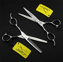 Load image into Gallery viewer, Professional Left Handed Hairdressing,Scissors Set (5.5 Inch /6.0 Inch), Straight Scissors and Thinning Scissors for Salon Barber Left Cutting Lefty Thinning Shears,5.5inch
