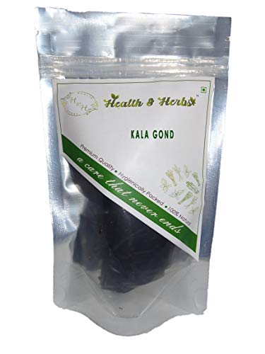 HEALTH & HERBS Kala Gond - Gond Siyah - Black Gum (100gm)