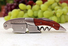 Load image into Gallery viewer, Barvivo Professional Waiters Corkscrew This Wine Opener is Used to Open Beer and Wine Bottles by Waiters, Sommelier and Bartenders Around The World. Made of Stainless Steel and Natural Rosewood.
