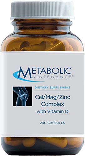 Metabolic Maintenance Cal Mag Zinc Complex with Vitamin D-3 - Calcium Supplement with Magnesium, Boron, Zinc - Vitamins + Minerals for Bone + Heart Support, No Fillers (240 Capsules)