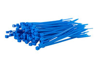 GTSE 4 Inch Blue Zip Ties, 100 Pack, 18lb Strength, UV Resistant Nylon Small Cable Ties, Self-Locking 4