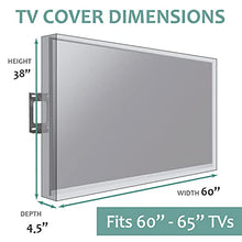 Load image into Gallery viewer, Outdoor TV Cover 60-65 inch - Weatherproof Protector for Flat TVs with Bottom Seal, 600D Waterproof Material. Extend Your TV Life.
