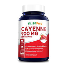 Load image into Gallery viewer, Cayenne Pepper 900mg 200 Veggie Capsules (Vegetarian, Non-GMO &amp; Gluten-Free) - Supports Healthy Weight and Healthy Digestion*. Supports Circulation &amp; Healthy Appetite*
