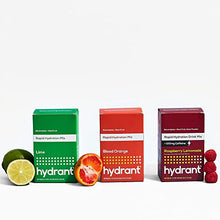 Load image into Gallery viewer, Hydrant Hydrate Blood Orange 12 Stick Packs, Electrolyte Powder Rapid Hydration Mix, Hydration Powder Packets Drink Mix, Helps Rehydrate Better Than Water, 3.7 OZ
