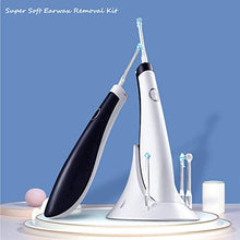 Load image into Gallery viewer, Automatic Ear Wax Removal Kit with LED Light 4 Size Head Electric Ear Cleaner for Adults and Kids Ear Wax Vacuum Suction Device (Black)
